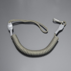 Страхувальний шнур комбінований з воронованим карабіном оліва