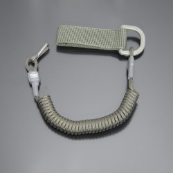 Страхувальний шнур під карабіни з D-кільцем та карабіном оліва