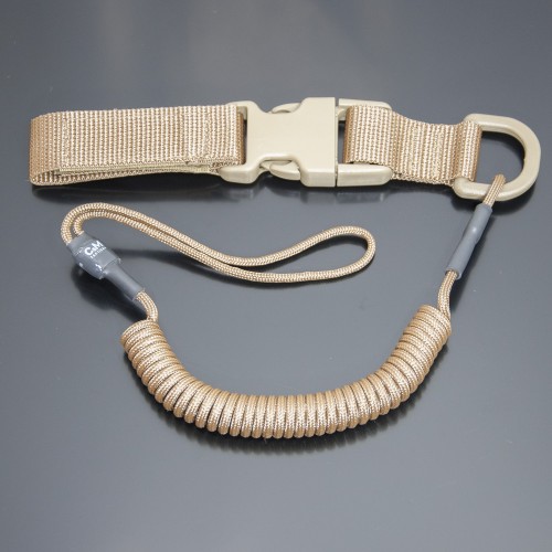 Страховочный шнур комбинированный с D-кольцом фастексом койот