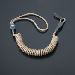 Страхувальний шнур комбінований з воронованим карабіном койот